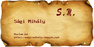 Sági Mihály névjegykártya